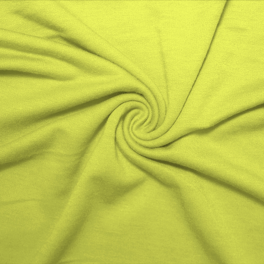 Frech Terry Rayon Spandex Neon Lime - Click Image to Close